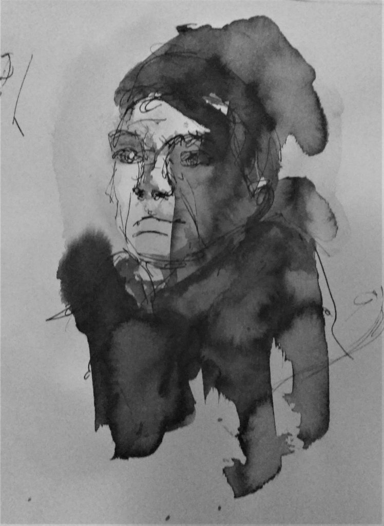 dibujo de mancha de una cabeza