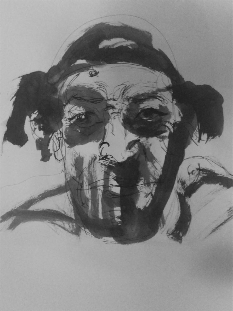 dibujo de mancha de una cabeza